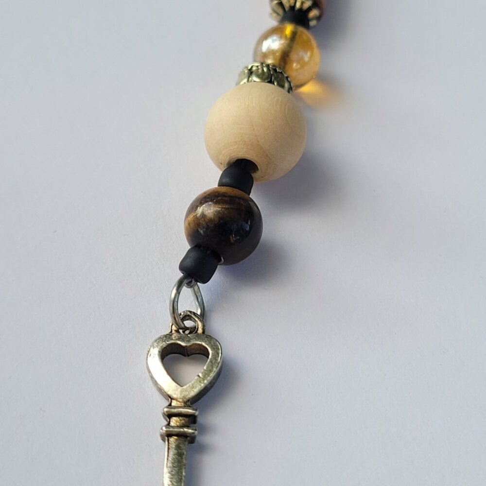 Silver Heart Key Keychain - Handmade - Picture 5 of 9